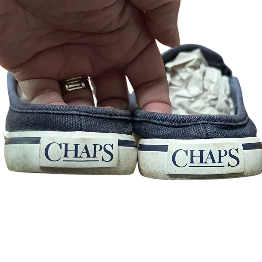 Chaps - Navy Slip-On Canvas Sneakers - Size 8b